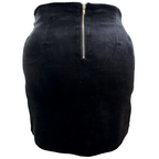 Springfield Embellished Black Suede Mini Skirt - One Size (S/M Fit)