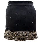 Springfield Embellished Black Suede Mini Skirt - One Size (S/M Fit)